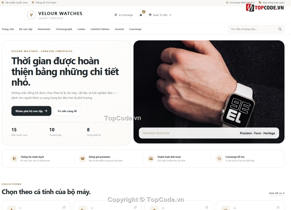 Web đồng hồ,kinh doanh,full báo cáo